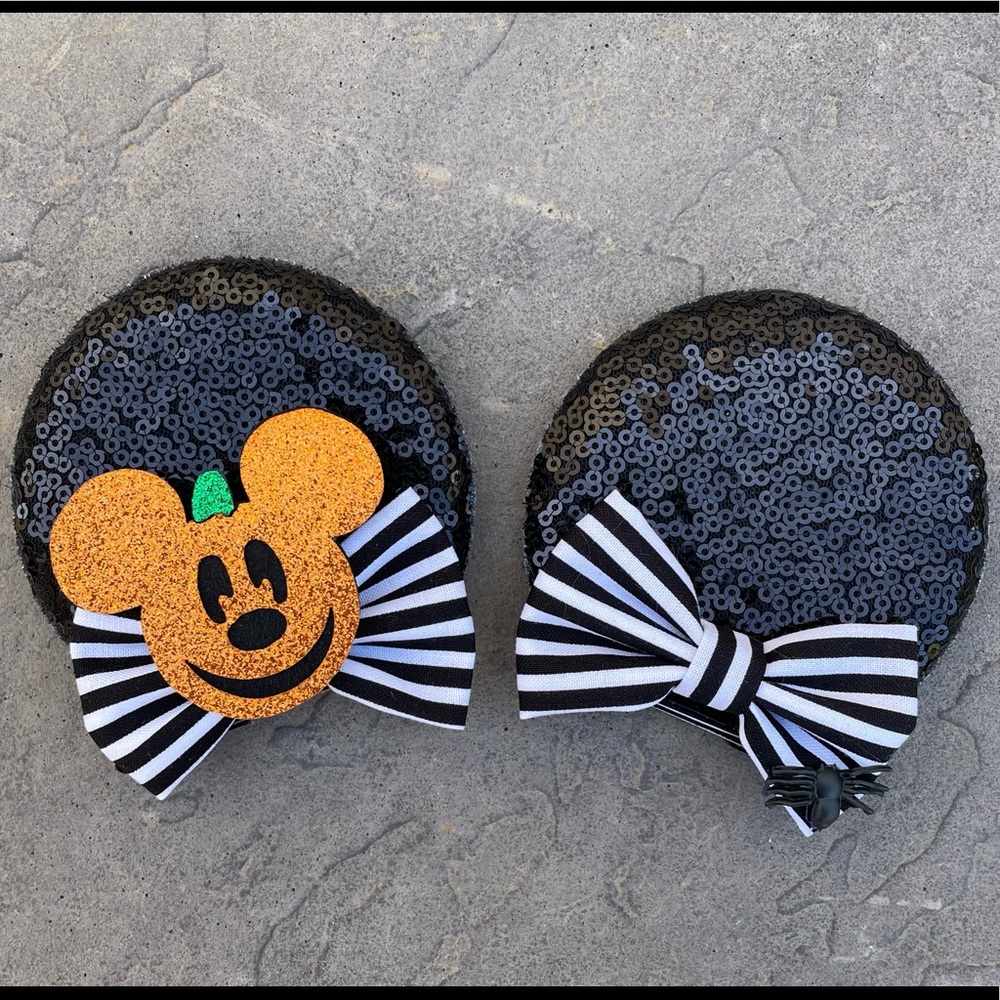 Pumpkin Mickey Ear Clips